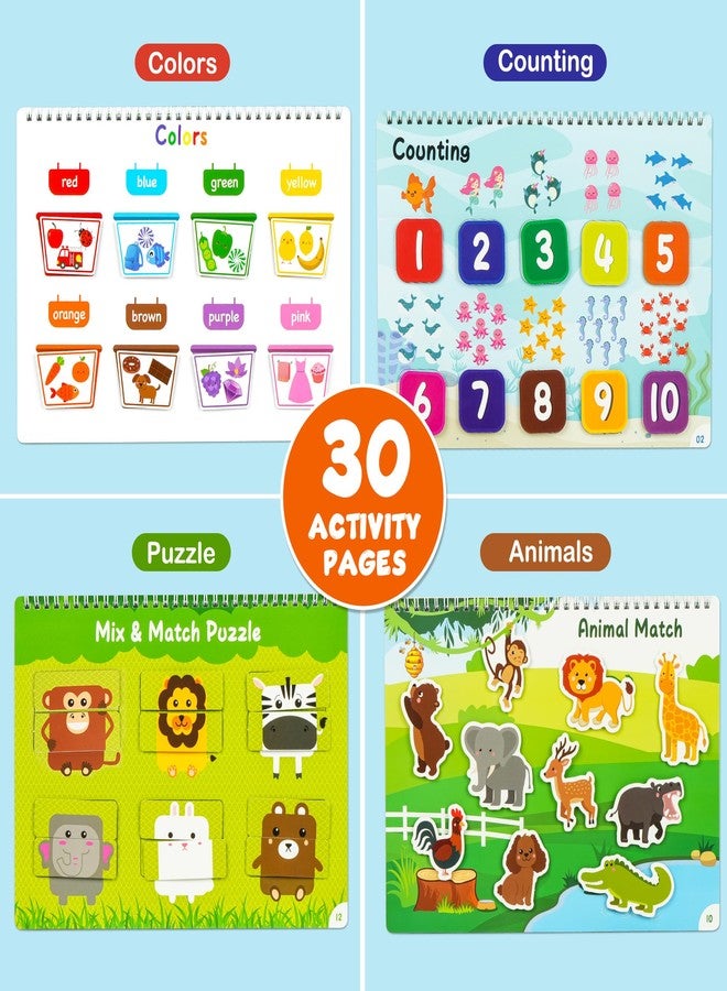 BenBen Busy Book for Toddlers, 30 Pages, Pre-Assembled, Preschool Learning Activities, Montessori Toys for Ages 3 and Up, Autism Sensory Toys, Kids Educational Activity Book, Birthday Gift - Image 3